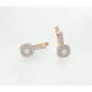 18K Gold Geometric Diamond Drop Earrings